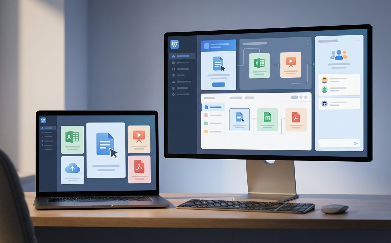 WPS内置PDF转换工具与精美办公模板库